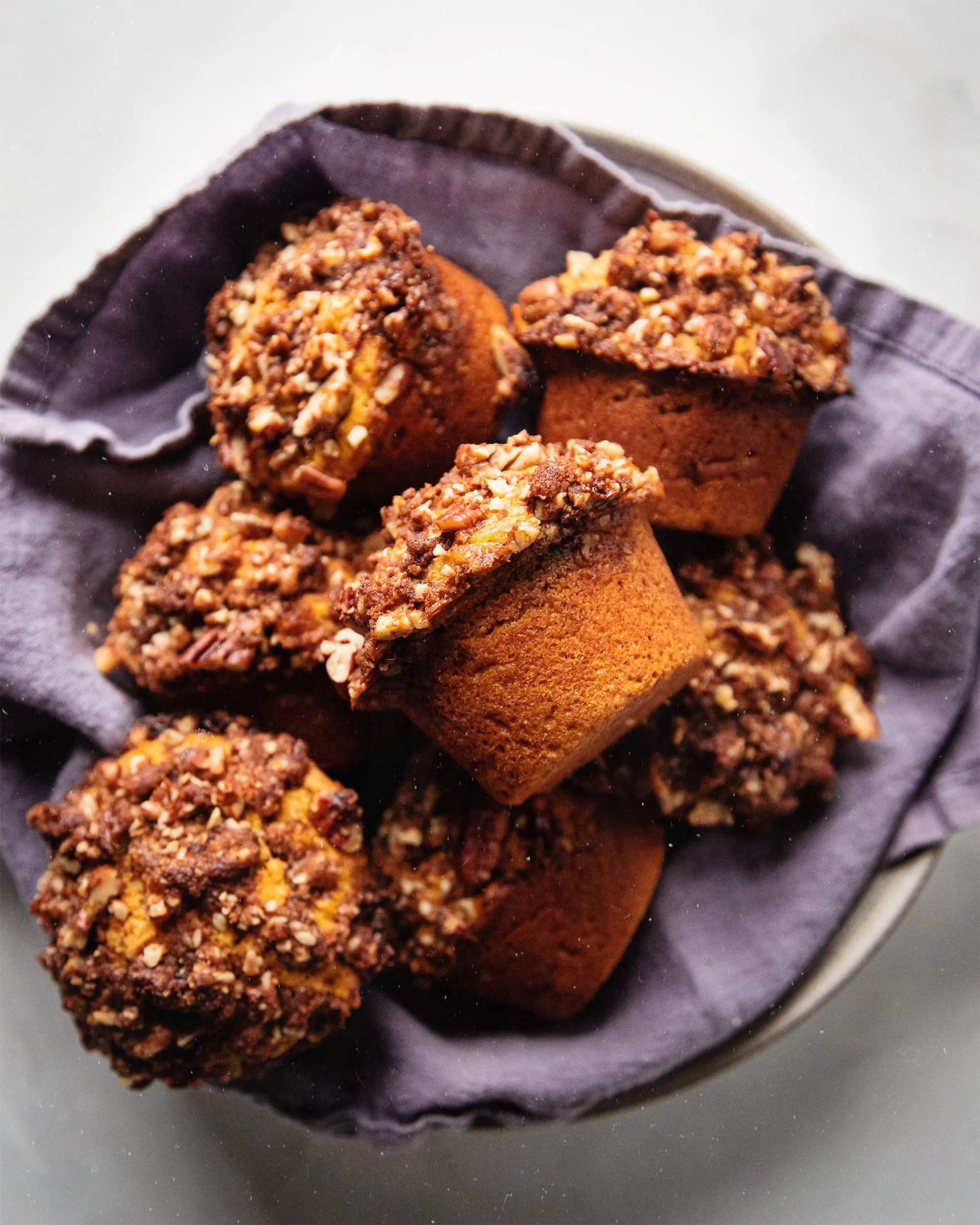 Vegan Sweet Potato Muffins with Pecan Streusel