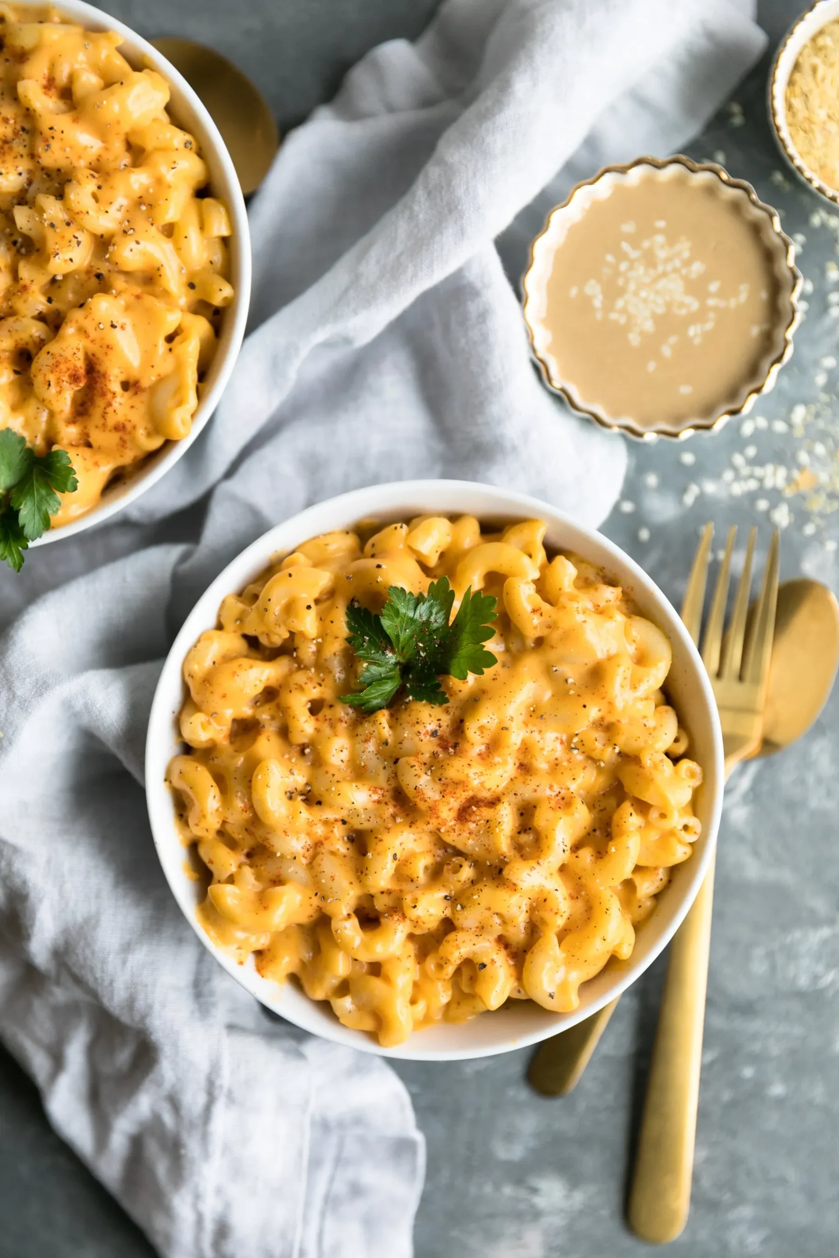 Vegan Tahini Carrot Mac and Cheese