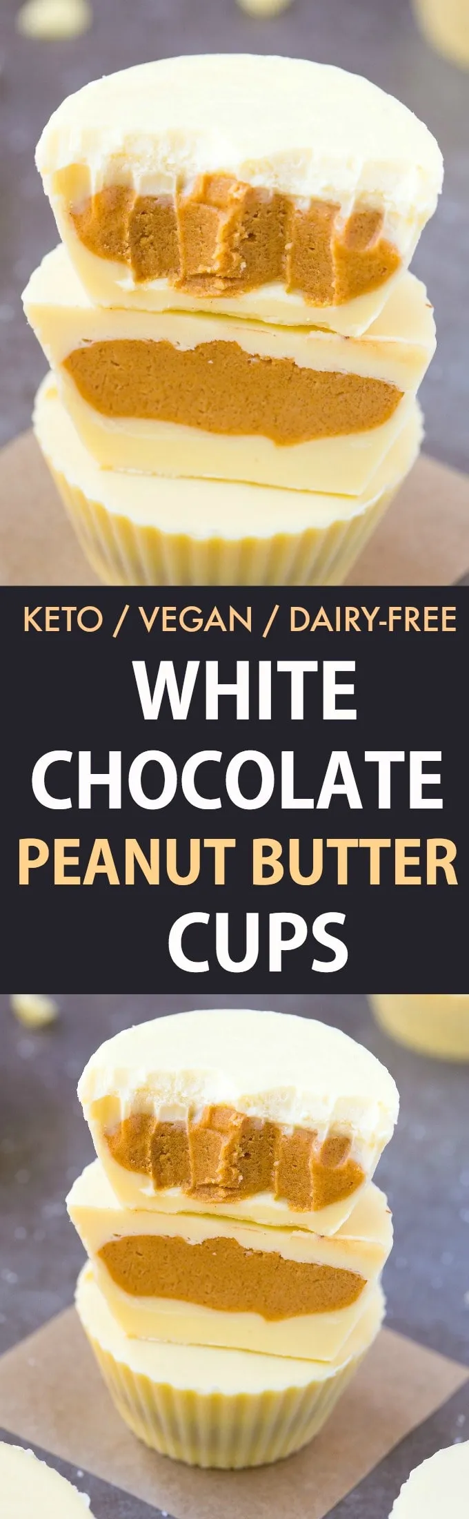 Vegan White Chocolate Peanut Butter Cups