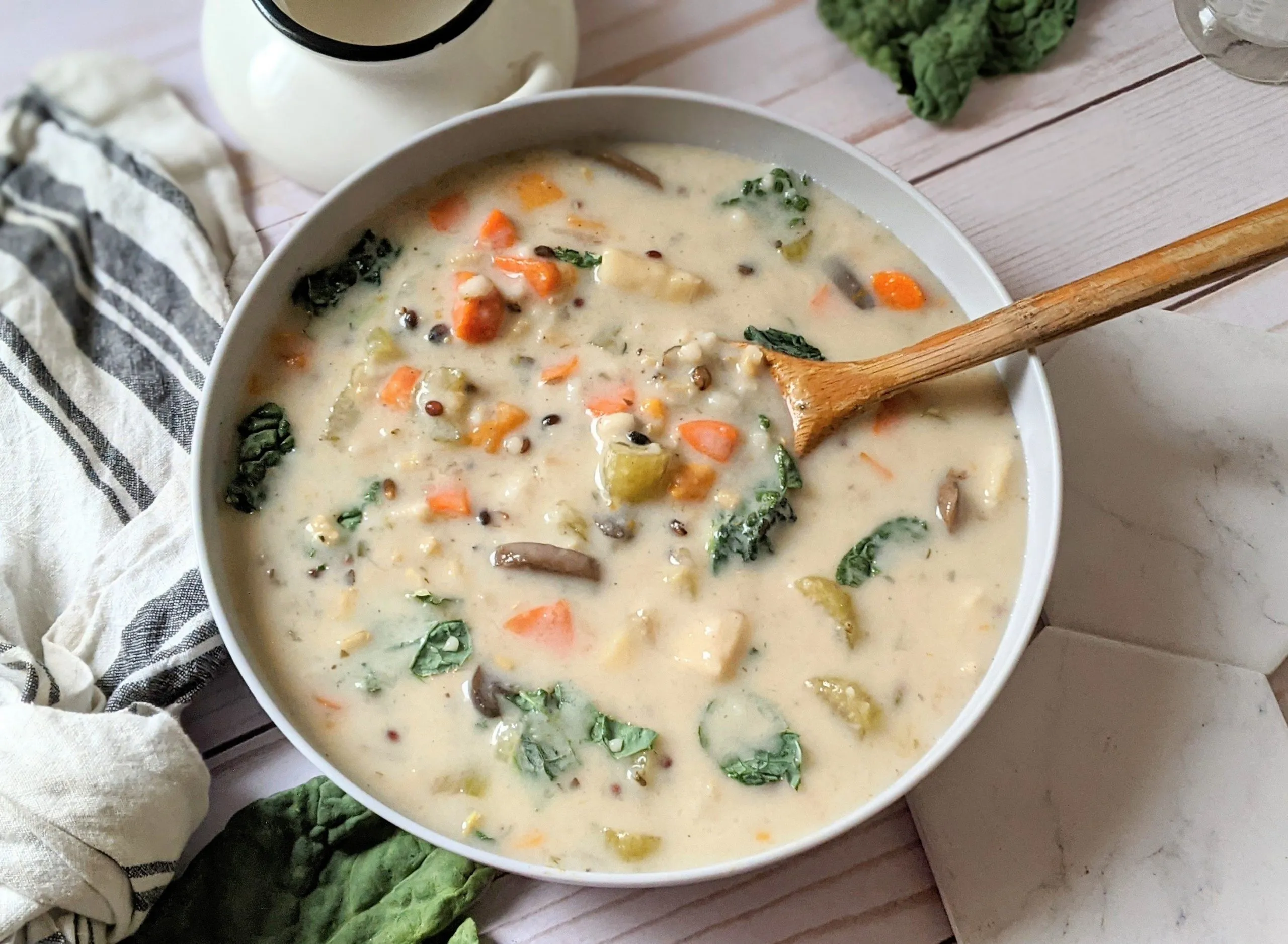 Vegetarian Mushroom and Wild Rice Soup