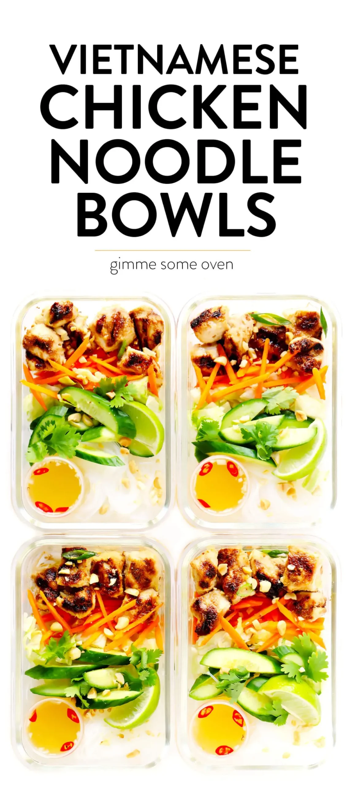 Vietnamese Chicken Meal Prep Bowls