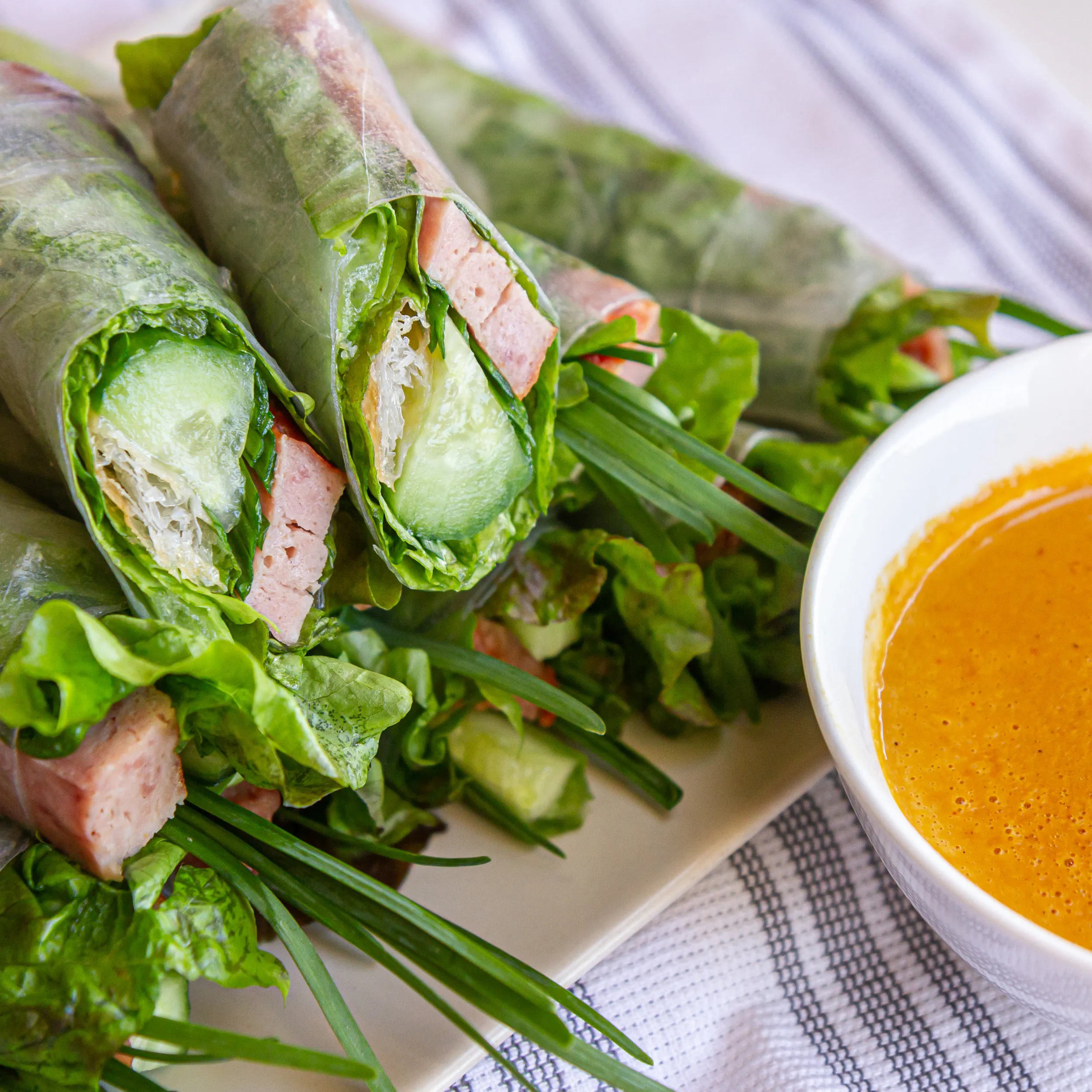 Vietnamese Summer Rolls with Sausage