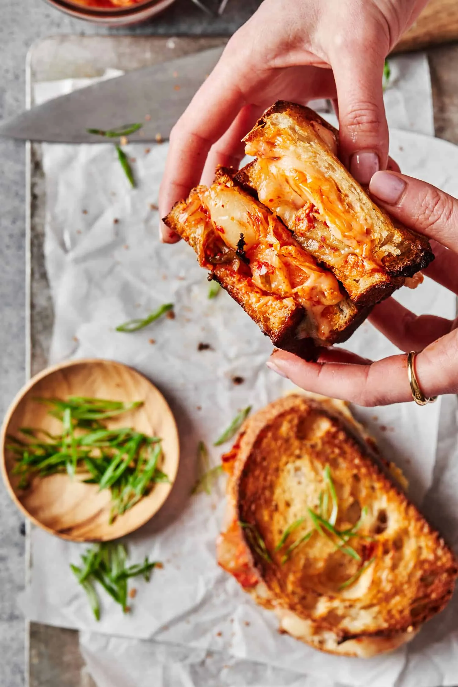 Viral Kimchi Grilled Cheese