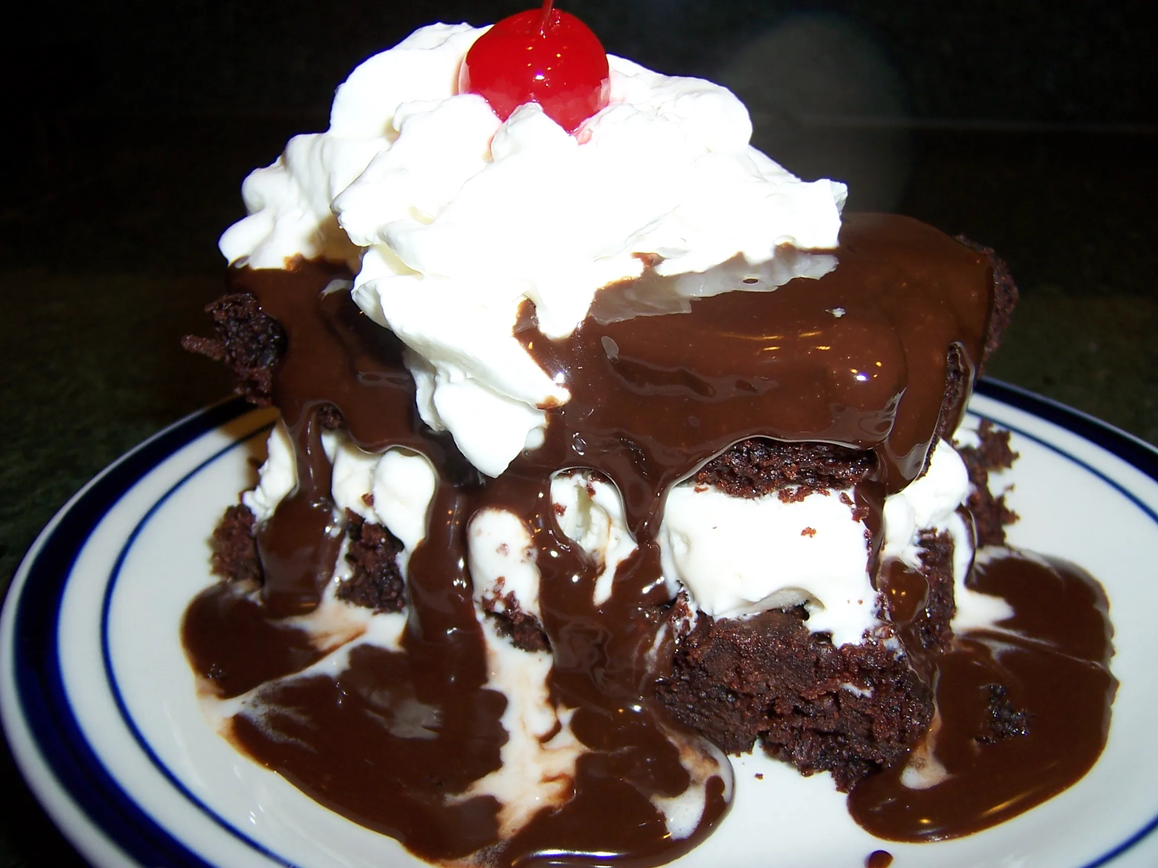 Waffle Hot Fudge Cake