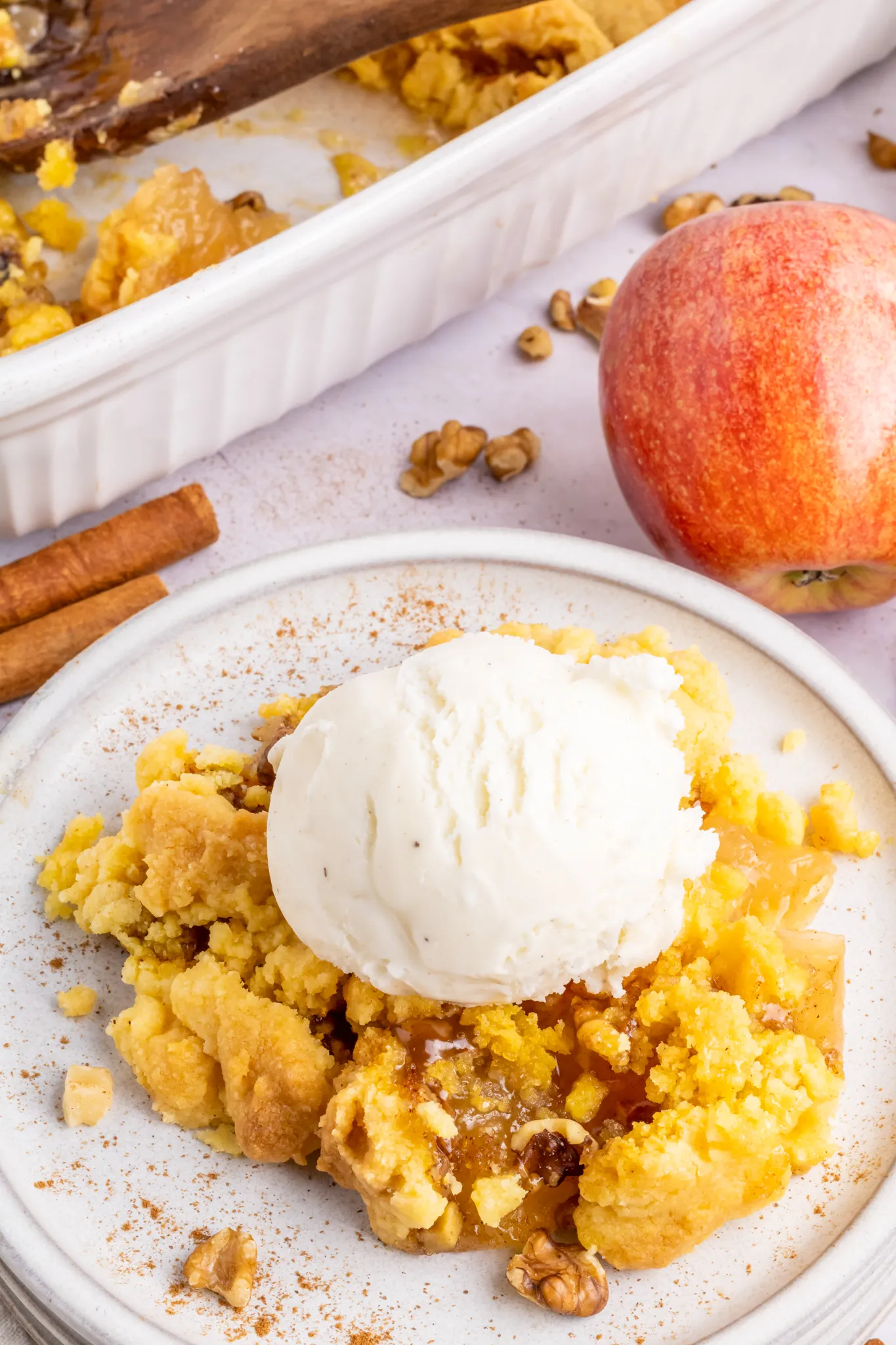 Walnut Apple Spice Dump Cake Easy Fall Dessert