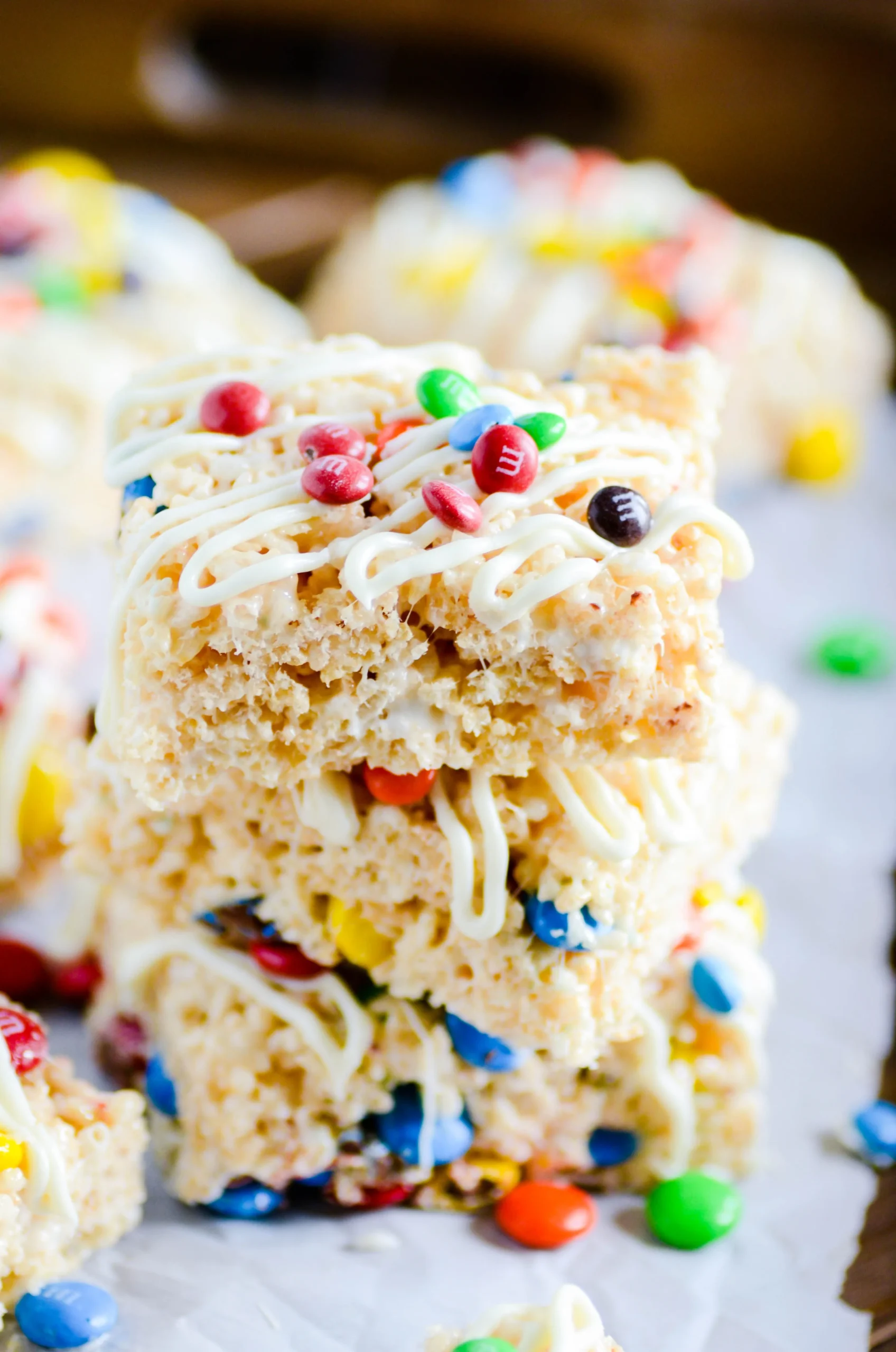 White Chocolate Rice Krispie Squares