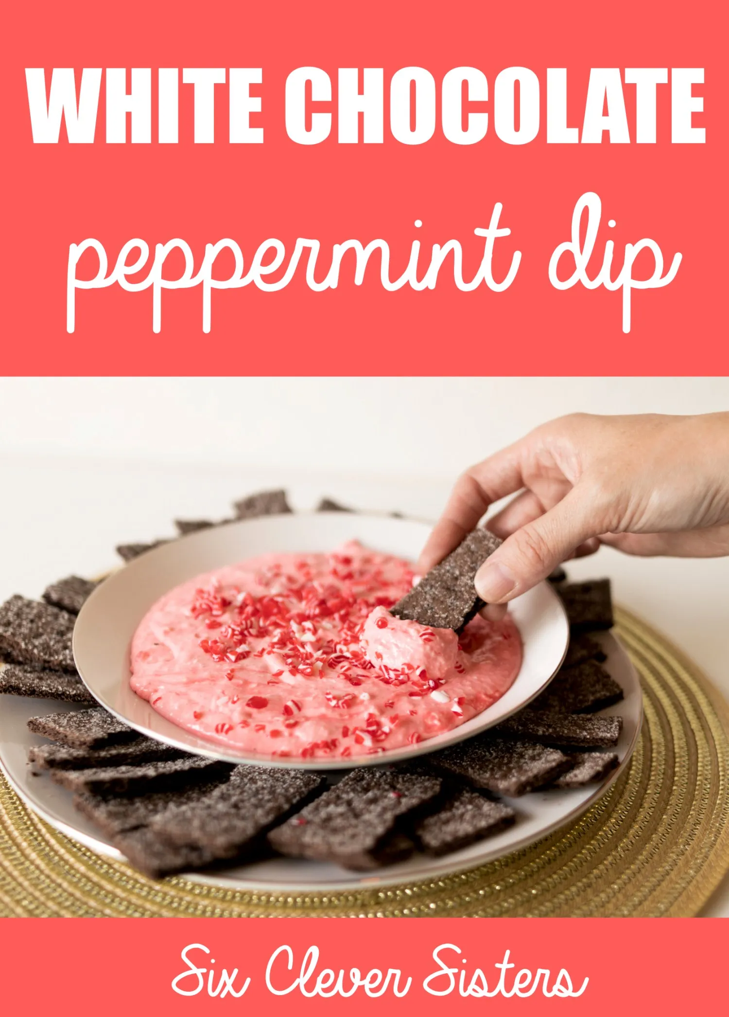 White Chocolate and Milk Chocolate Peppermint Dip