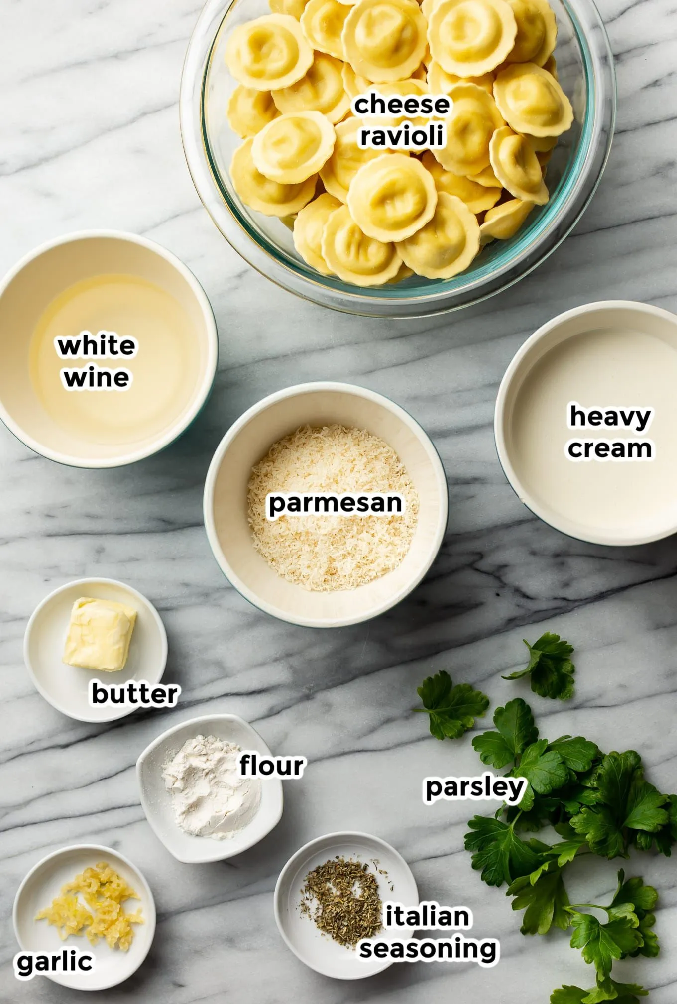 White Wine Cream Sauce for Ravioli
