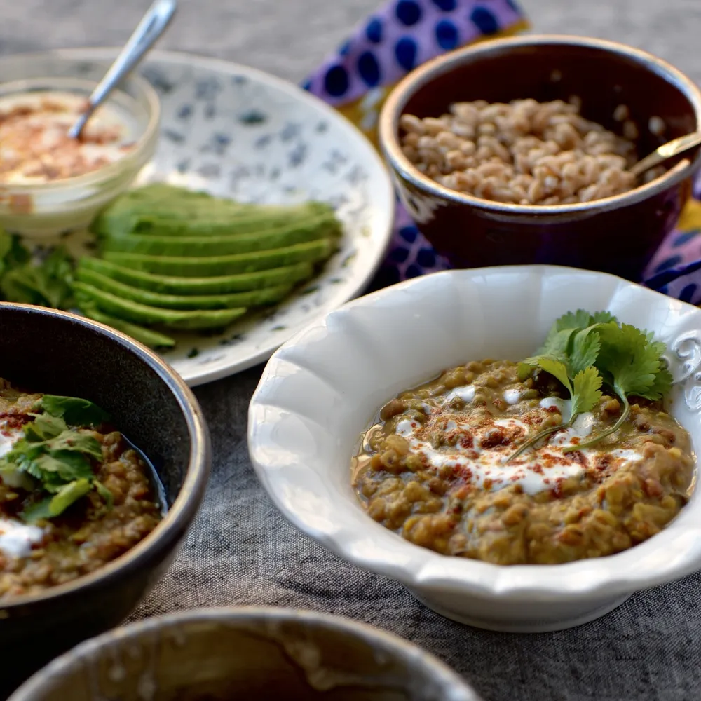 Whole Red Lentils and Mung Bean Daal