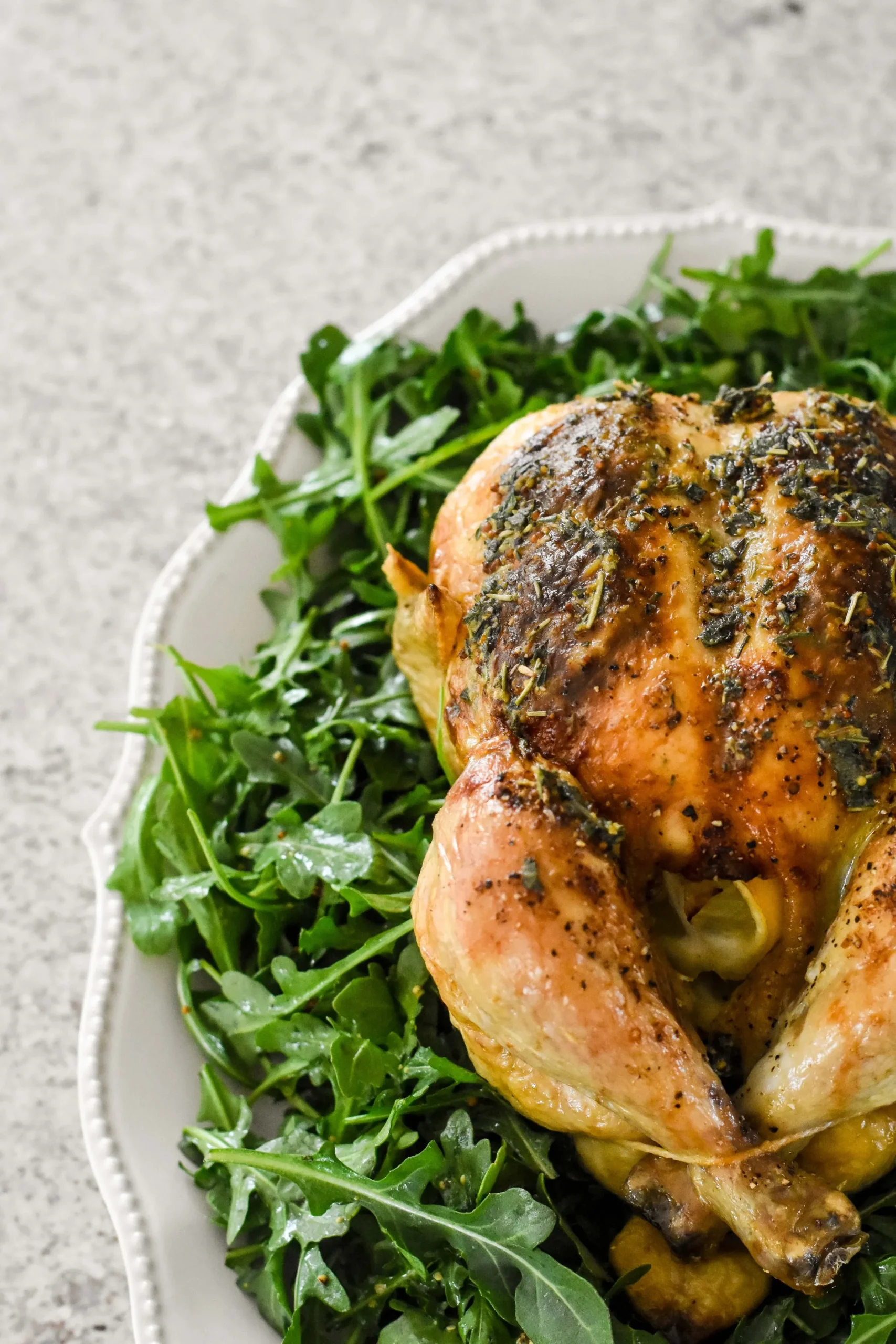 Whole Roasted Chicken with Dijon Herb Butter
