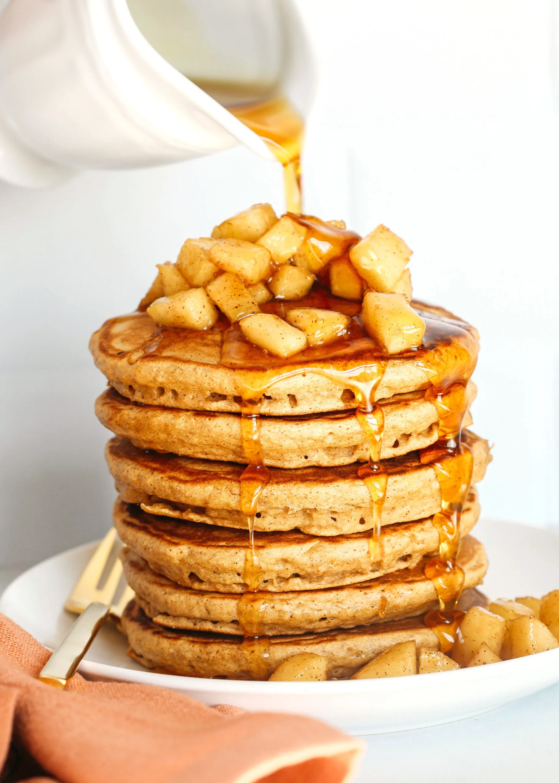 Whole Wheat Apple Cinnamon Pancakes
