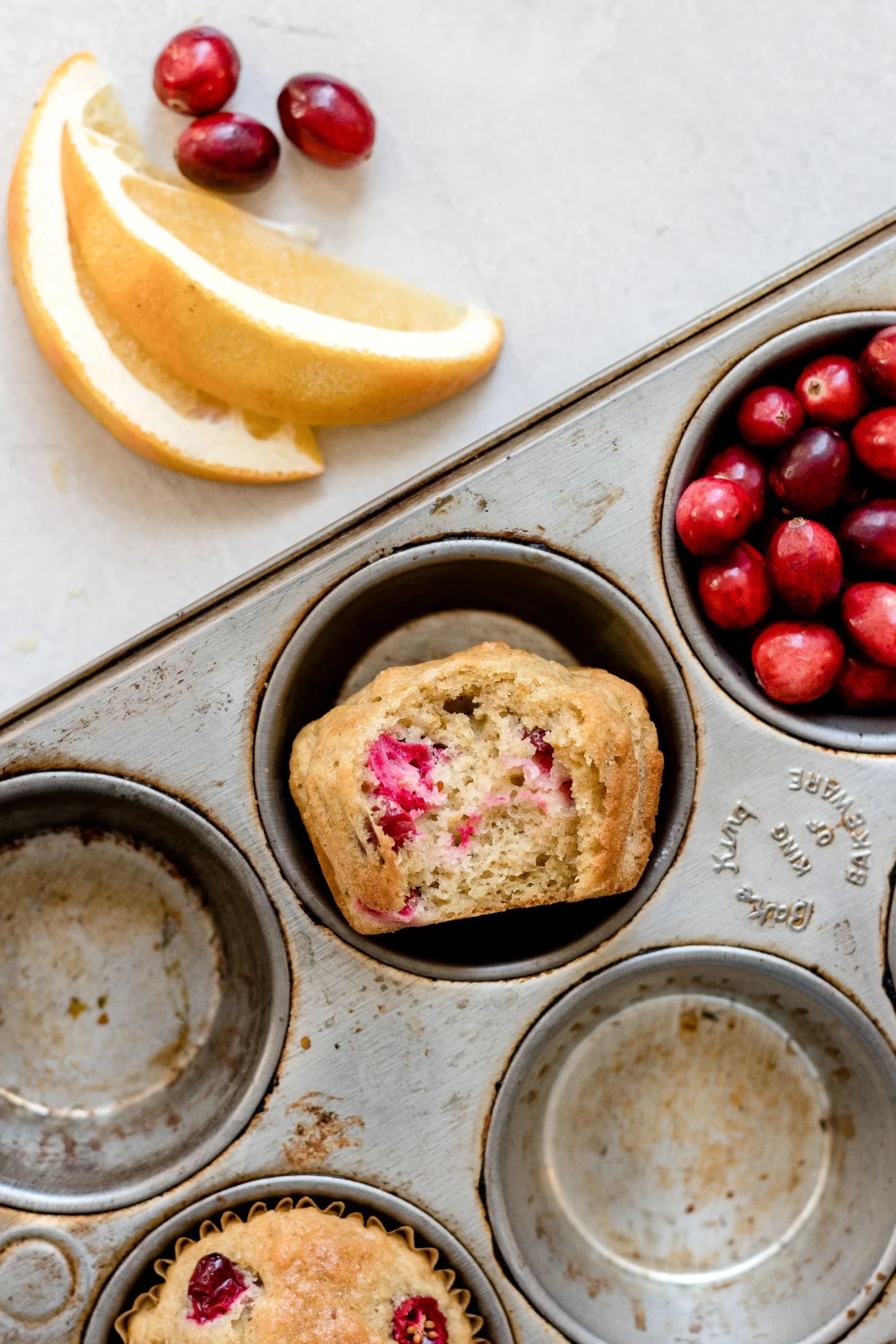 Whole Wheat Cranberry Orange Muffins
