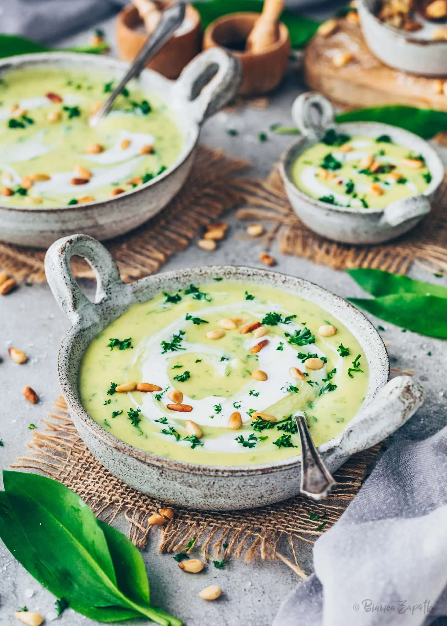 Wild Garlic Potato Soup