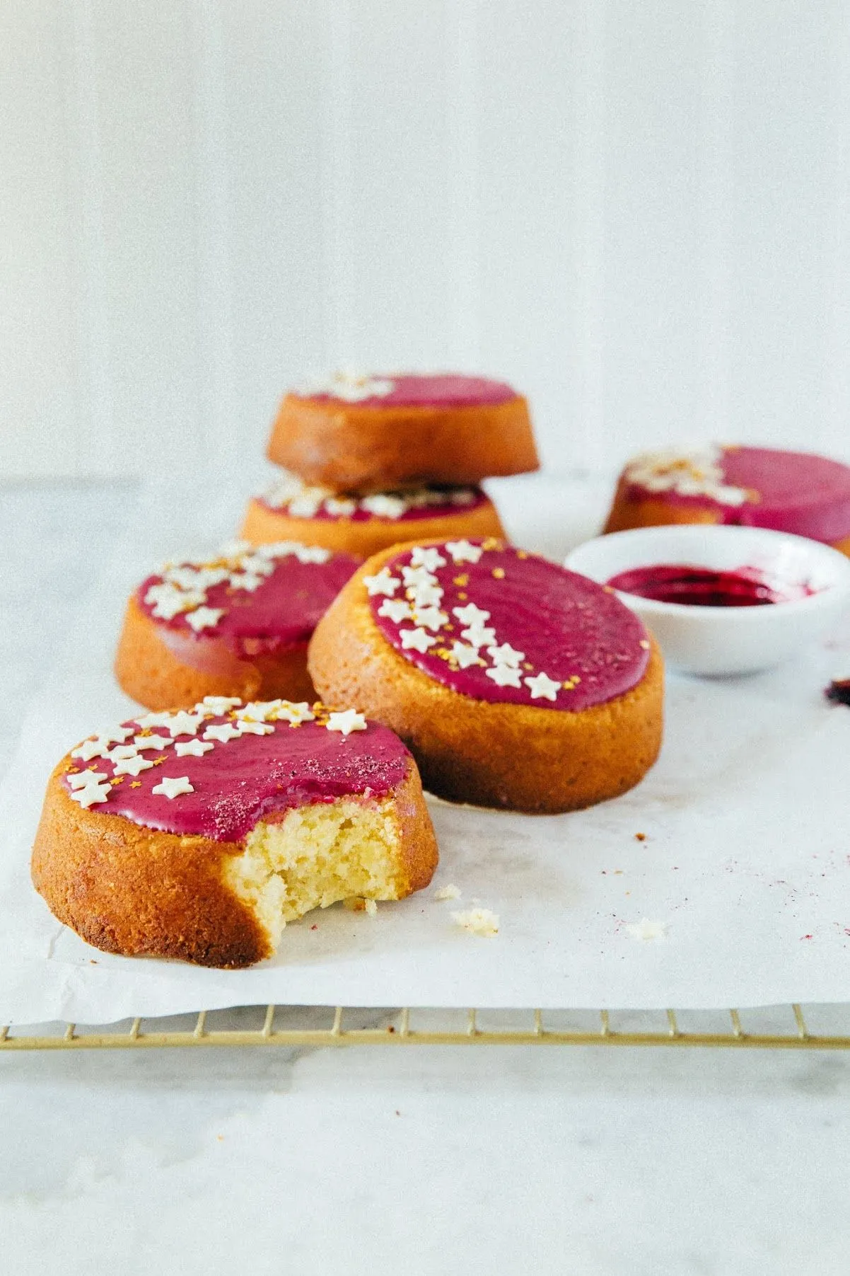 Yuzu and Blackcurrant Cakelets