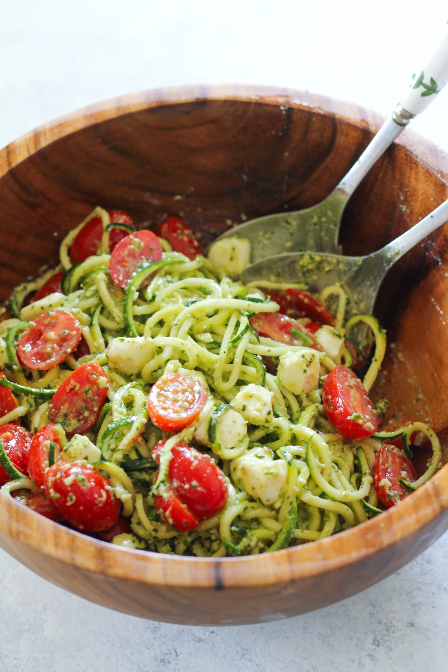 Zucchini Noodles with Spinach Pesto