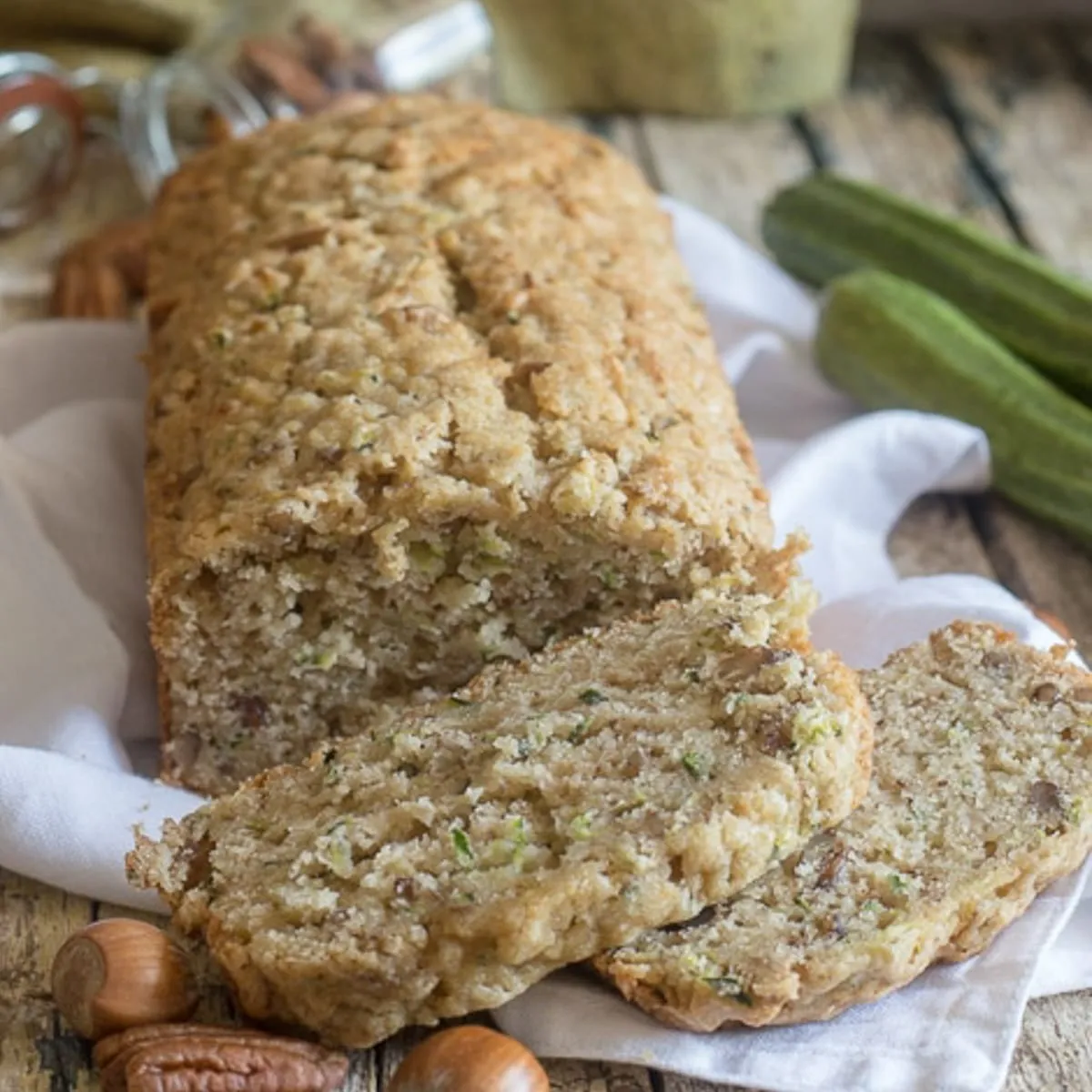 Zucchini Pecan Flaxseed Bread