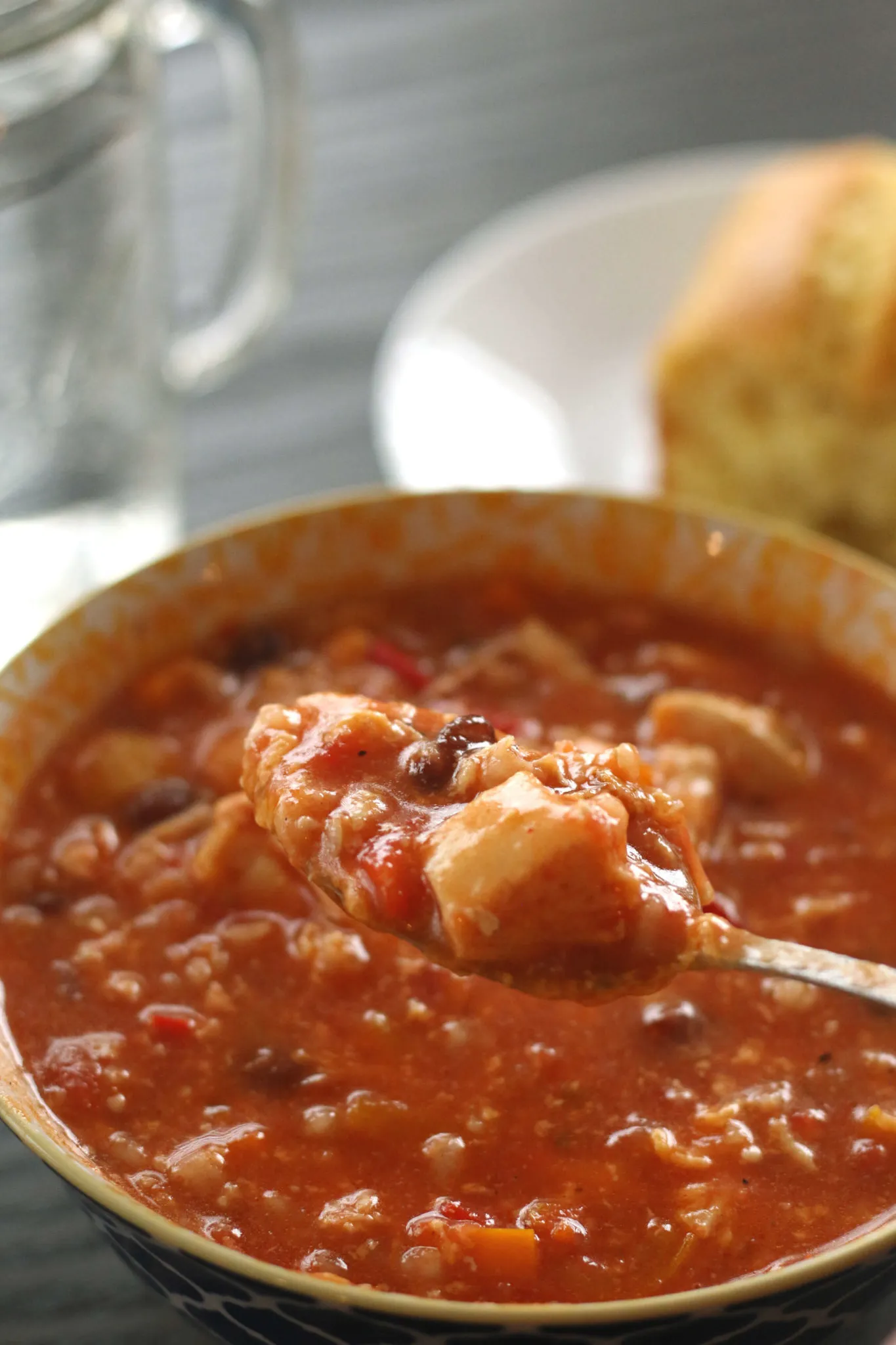 chicken fajita and rice soup