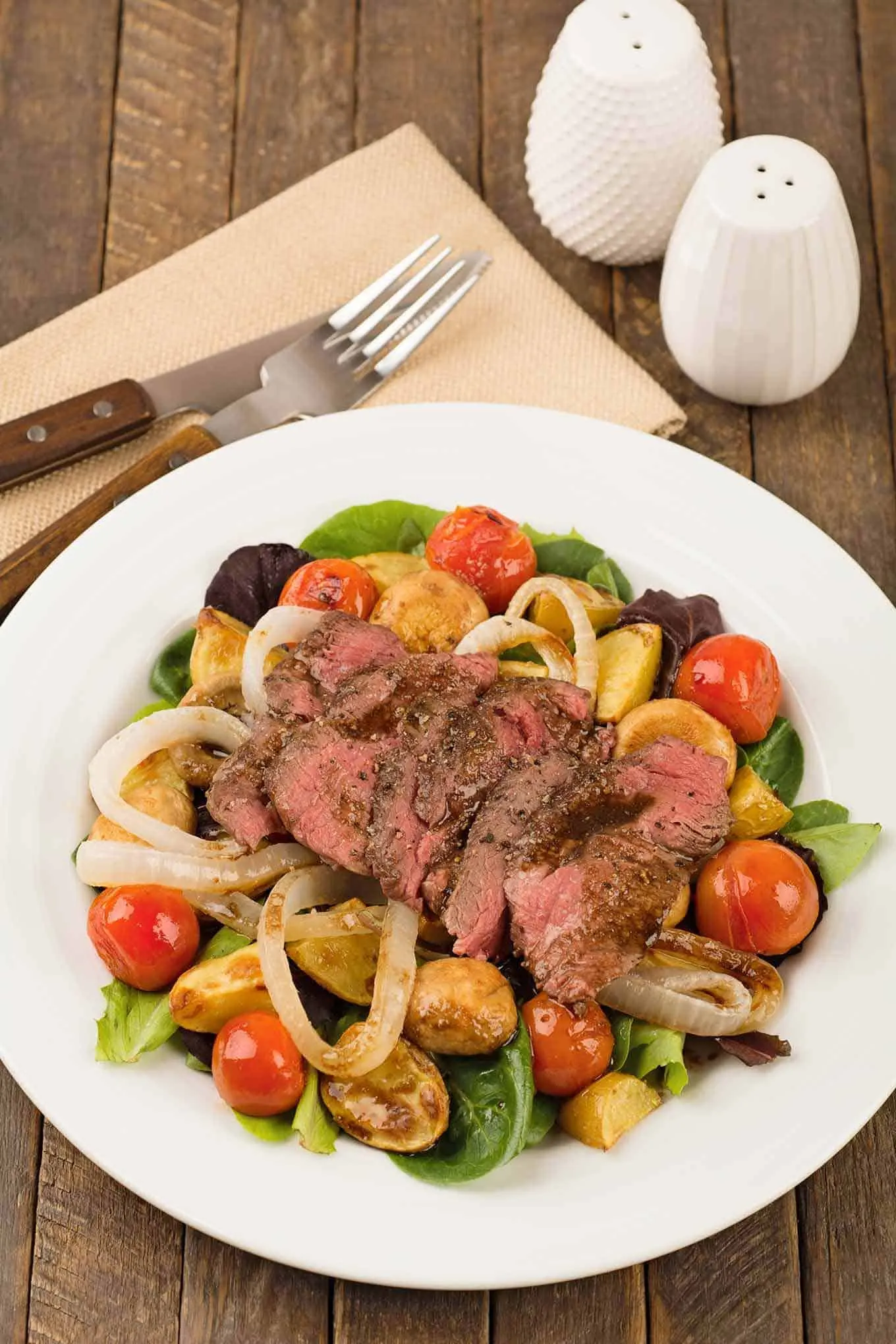 easy steak and potato salad