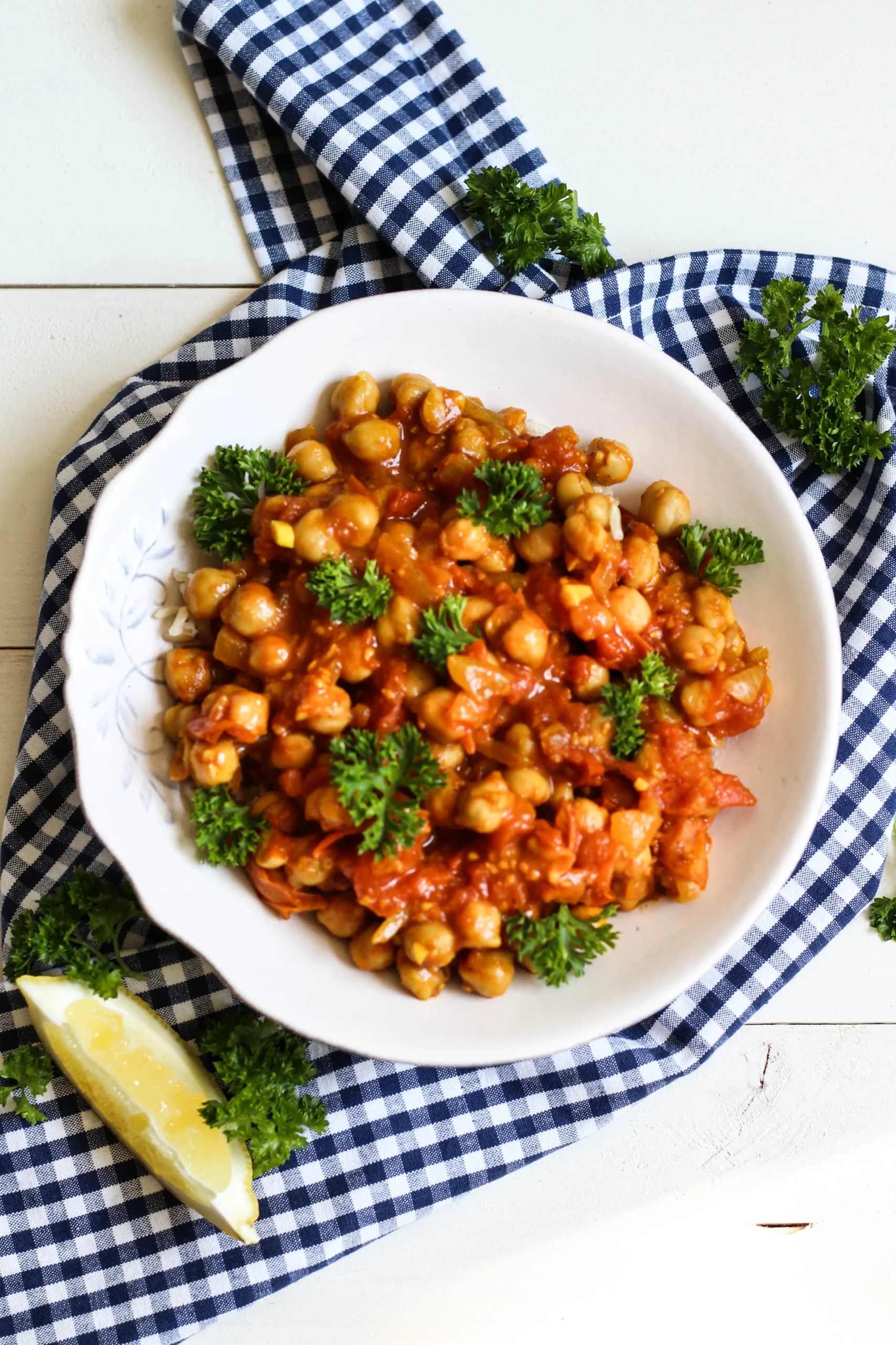 feuriger kichererbsen tomaten eintopf