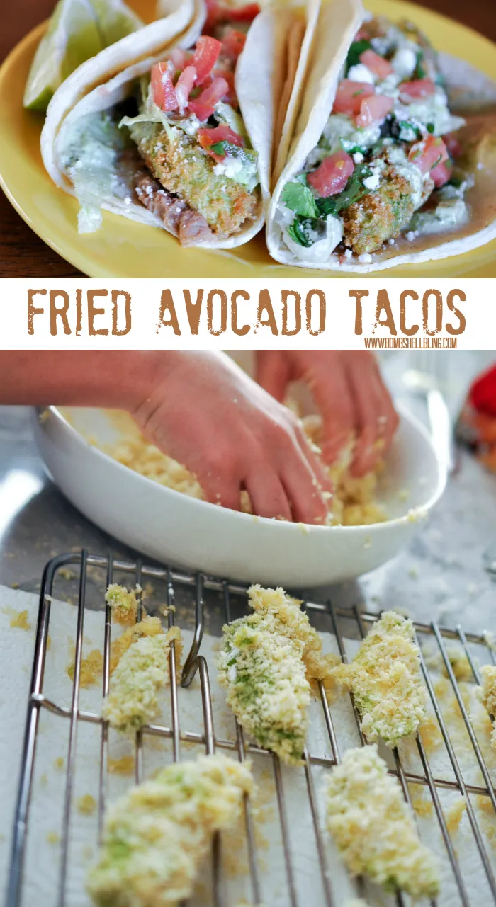 fried avocado tacos for cinco de mayo
