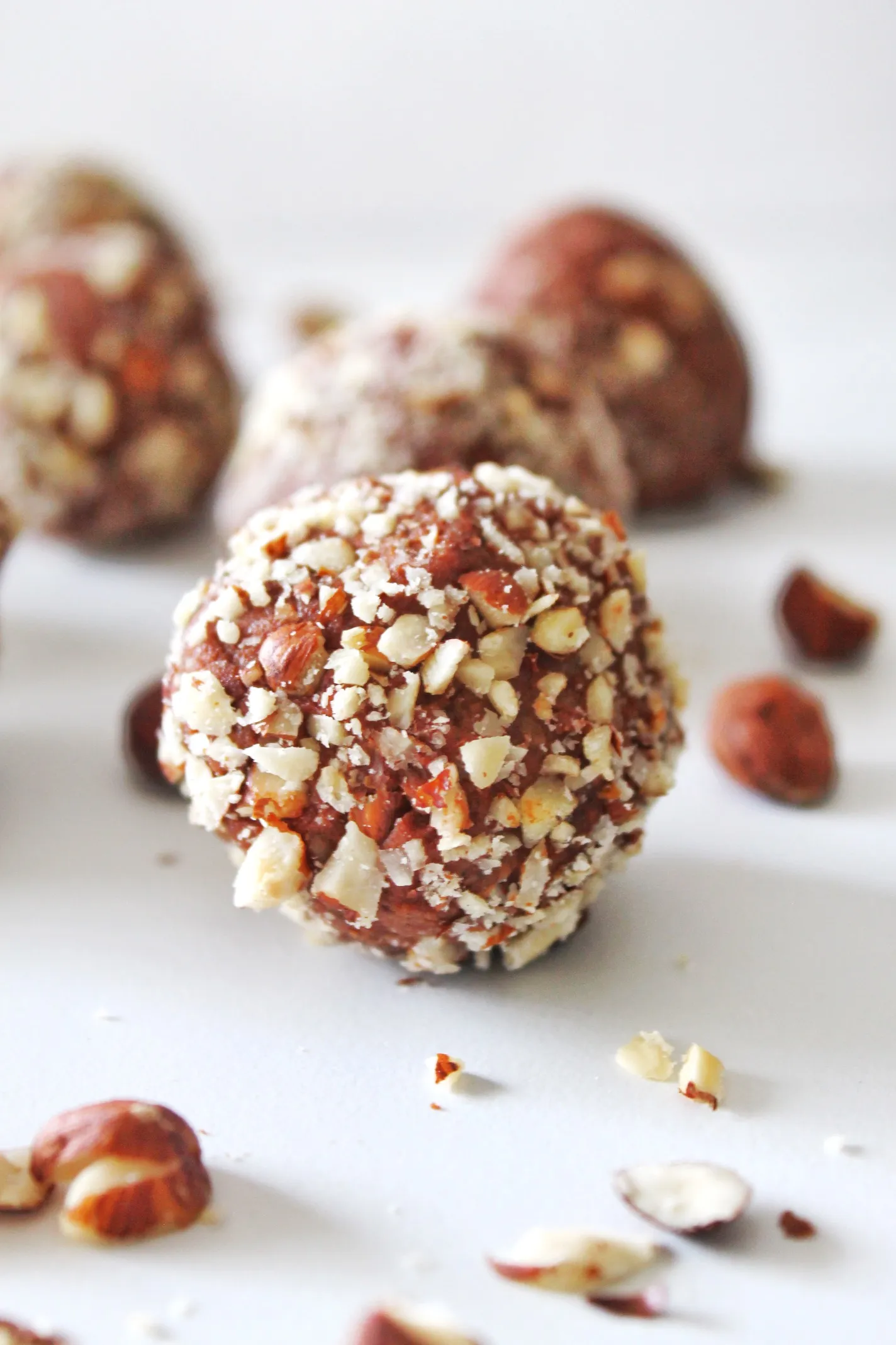 raw cherry chocolate hazelnut balls