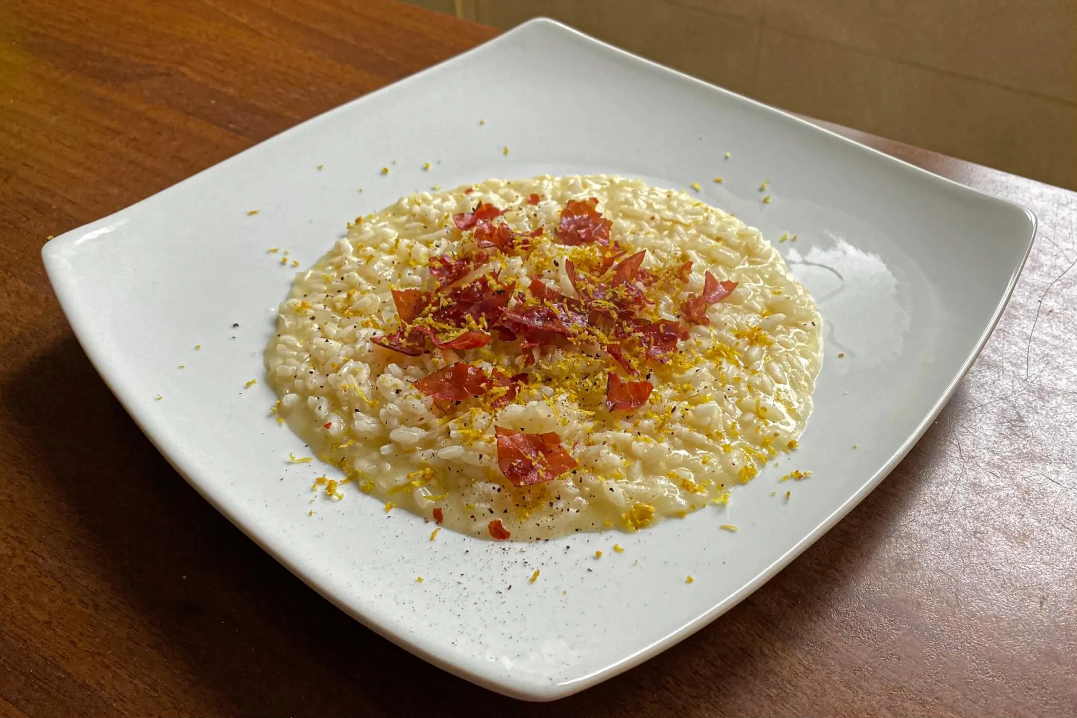 risotto al limone con bresaola e rucola