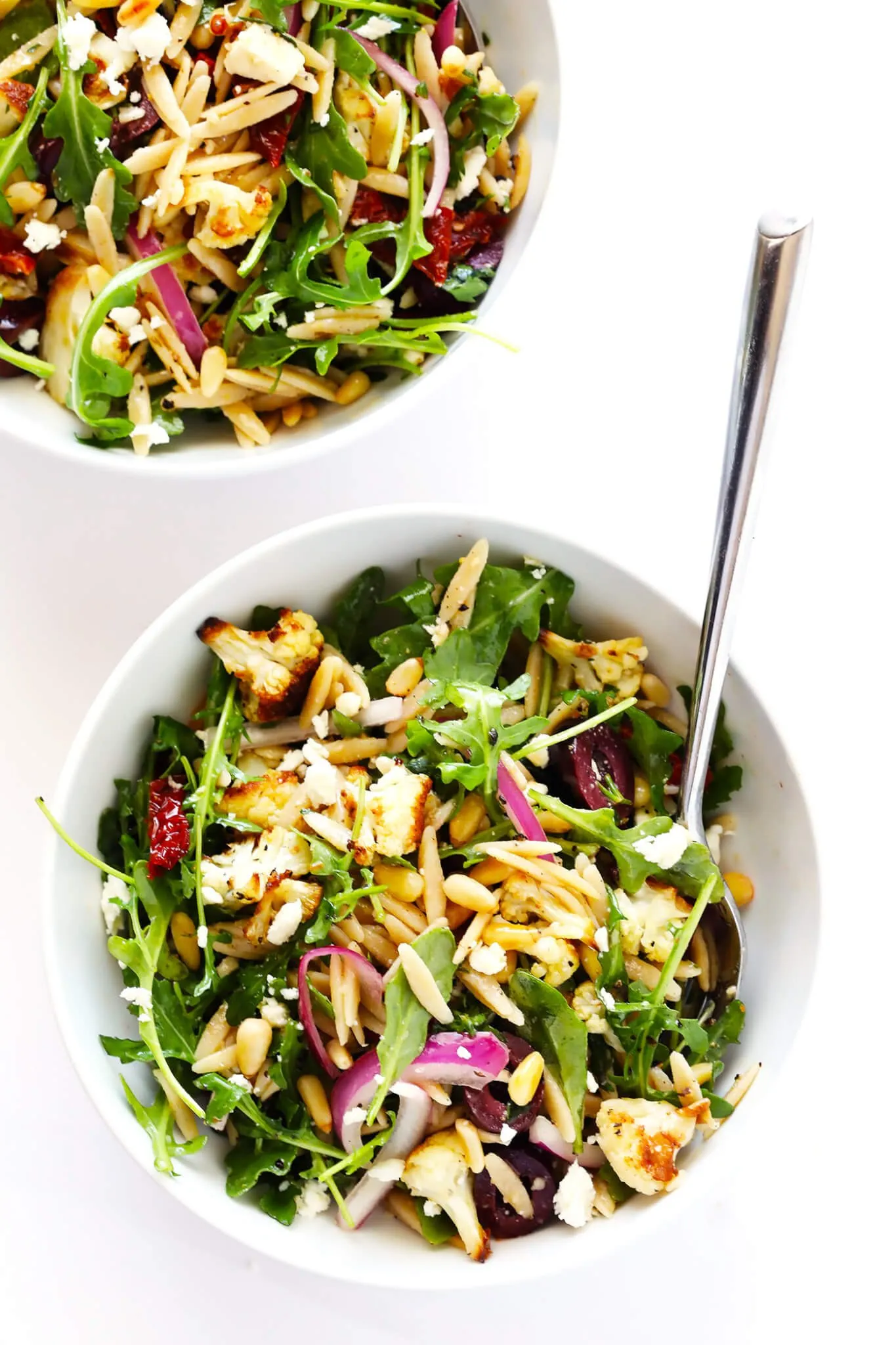 roasted cauliflower orzo salad