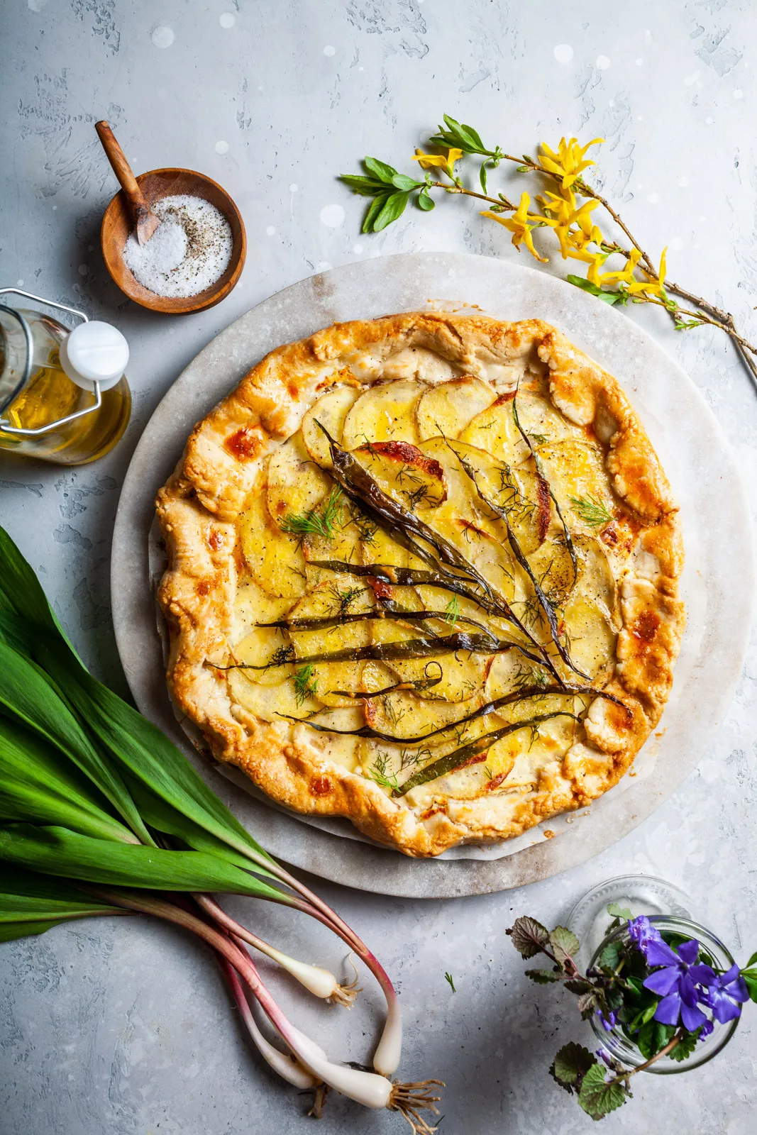 rustic ramp and potato tart
