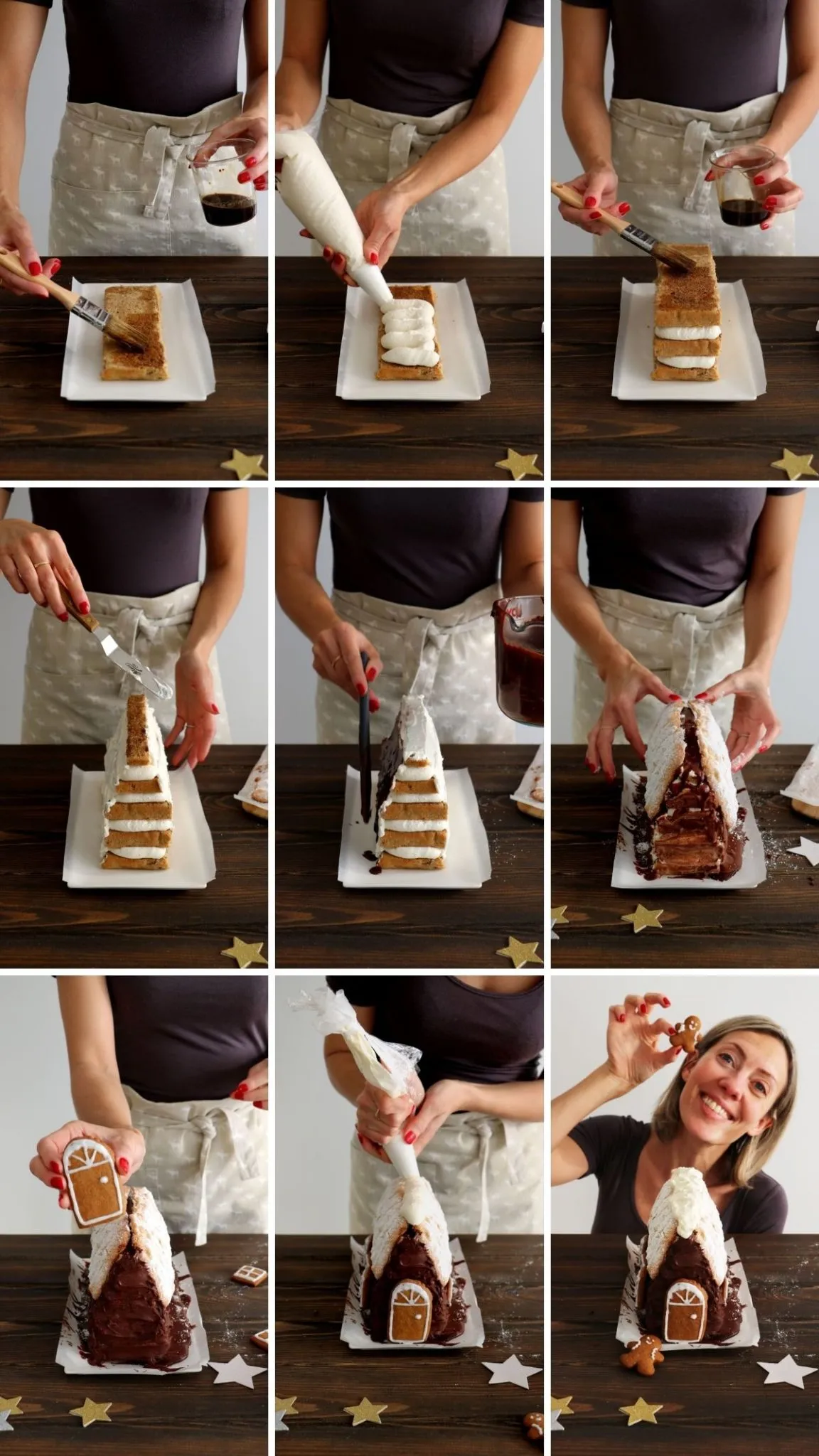 tiramisu gingerbread house cake