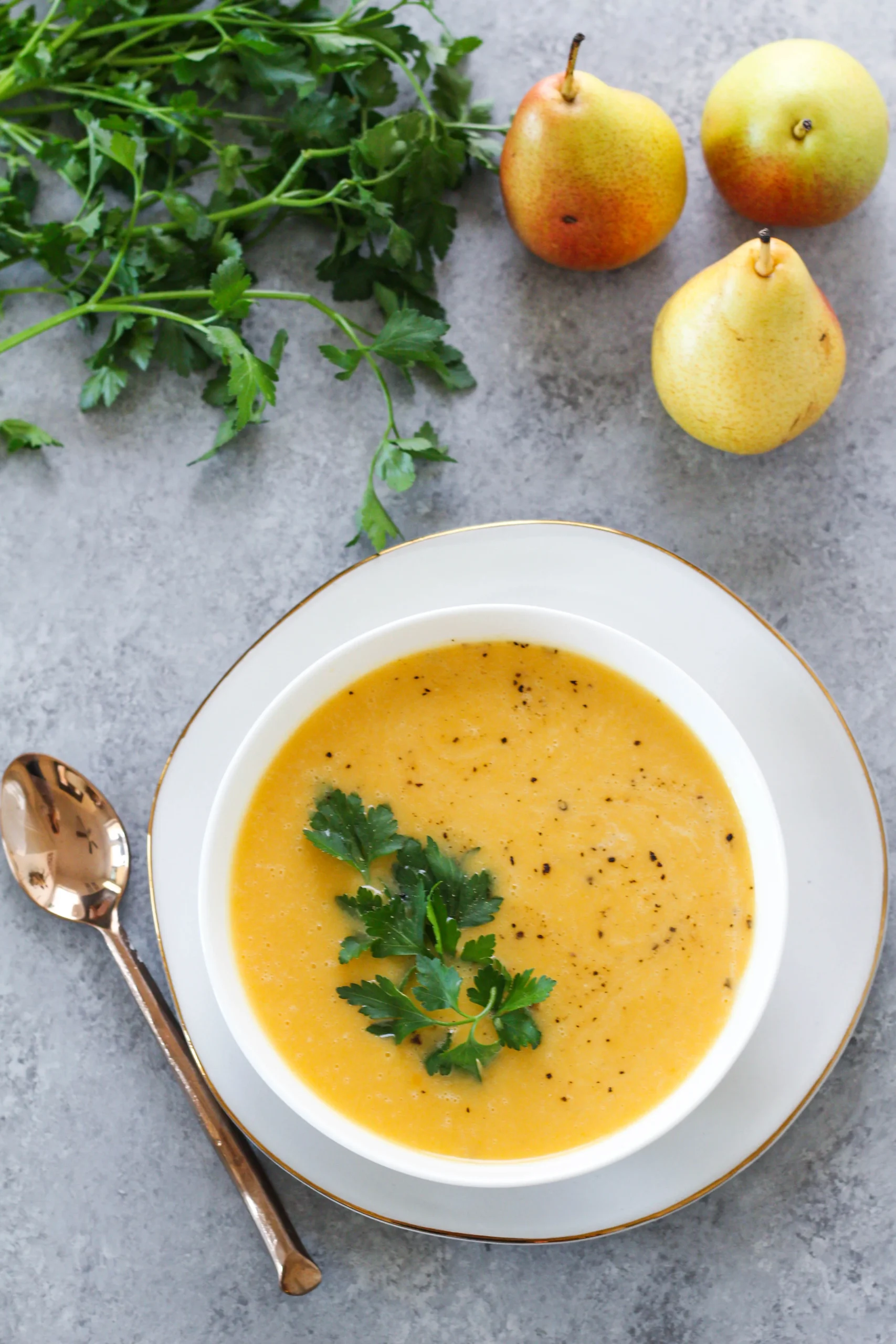 winter squash and pear soup