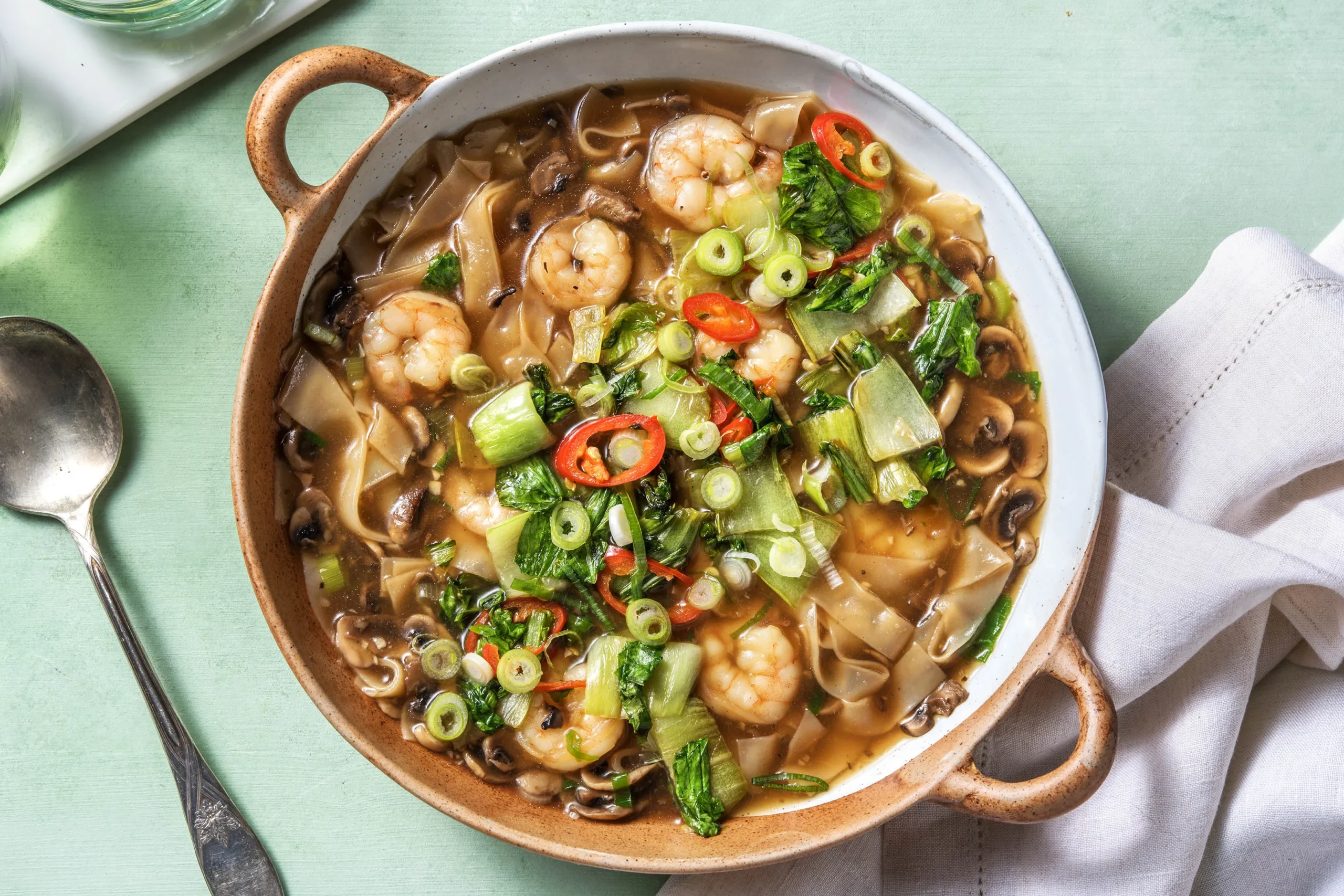 wonton shrimp and noodle soup
